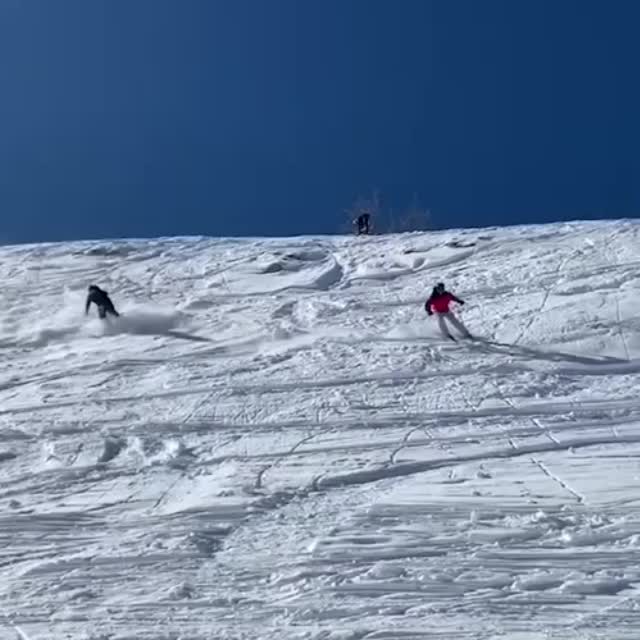5 метров на лыжах 10 на спине Гиф - Гифис