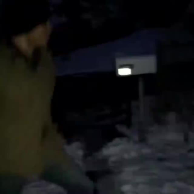 пьяный мужик против снеговика Гиф - Гифис