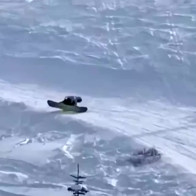 мужик на сноуборде Гиф - Гифис